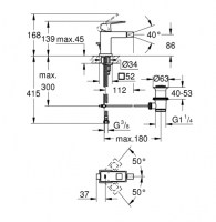 MONOMANDO BIDE EUROCUBE GROHE